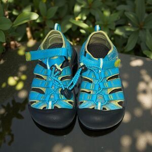 Keen Big Kids' Newport H2 Aqua/Neon Sandal Sneakers Size 4